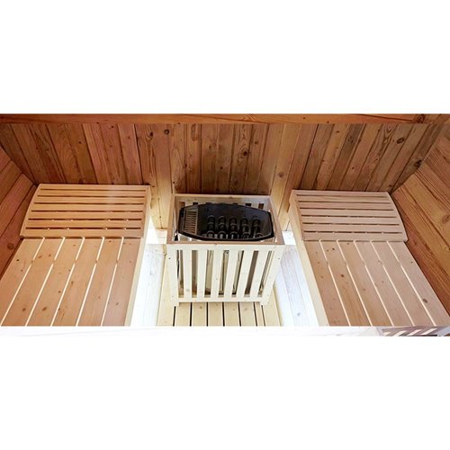 Sauna fińska ogrodowa zewnętrzna beczka 6 osobowa 210x240 Asker