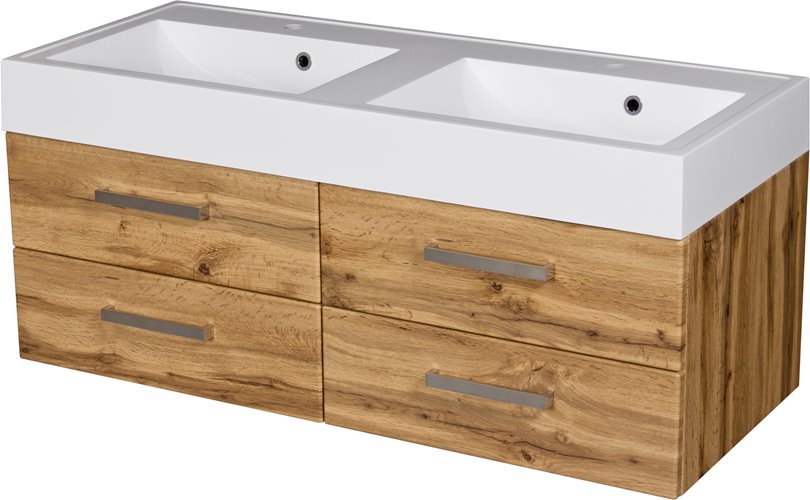 Szafka wisząca z umywalką 120/50/4 UFKS seria Fokus NE