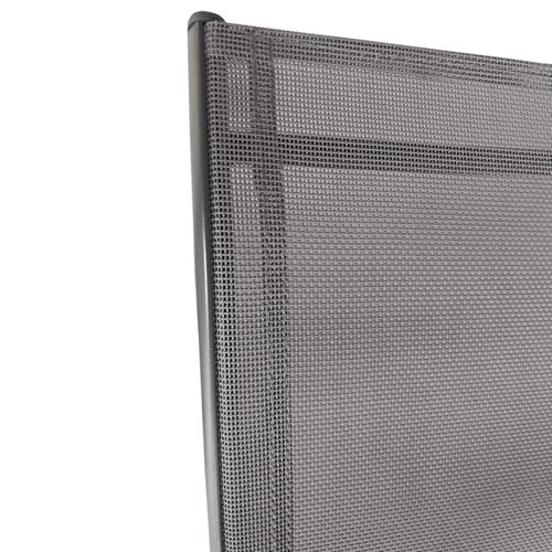 Zestaw mebli ogrodowych metalowych stół, krzesła, parasol Albena kolor szary