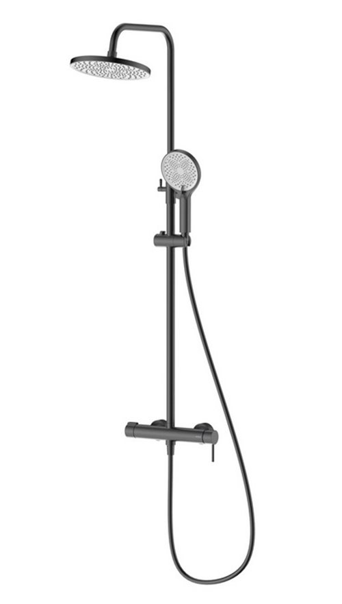 Zestaw prysznicowy natynkowy dwufunkcyjny gun metal Ultimate ADUL6214C1 Avapax