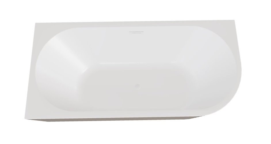 Wanna przyścienna czarno-biała narożna lewa syfon z przelewem biały 170 cm Zoya B&W Besco WAS-170ZBLB