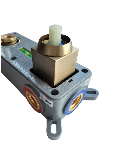 Bateria umywalkowa podtynkowa box Rea Joe złoto szczotkowane