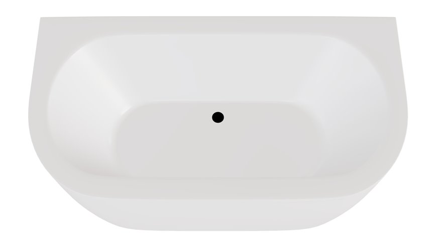 Wanna wolnostojąca przyścienna + klik-klak czarny Volya Besco 140 cm WKV-140-WC