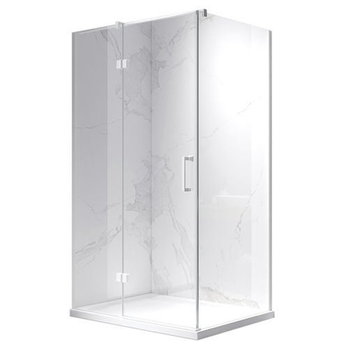 Biała kabina prysznicowa prostokątna drzwi uchylne 120x80 KZ02D