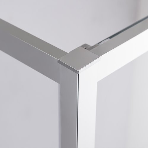 Chromowana prostokątna kabina prysznicowa Kira 90x80 drzwi rozsuwane do wewnątrz