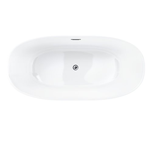 Wanna akrylowa, wolnostojąca Salina Corsan 160 cm korek klik-klak chrom