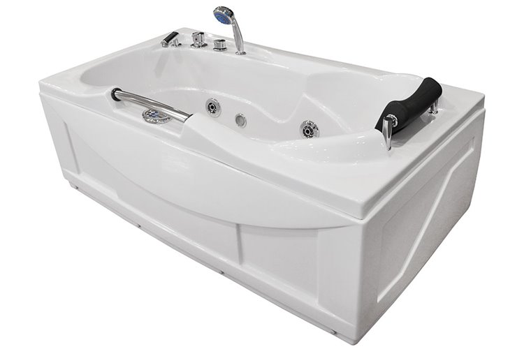 Wanna z hydromasażem prostokątna do rogu łazienki 150x83 cm MO-0204