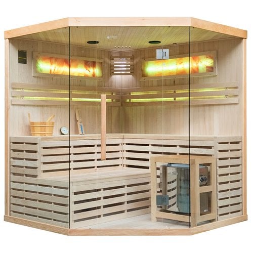 Sauna sucha fińska piec 6 KW Harvia BC60 + kamień solny 180X180X200CM MO-EA4CS Mazur