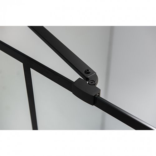 Czarna prostokątna kabina prysznicowa 100x80 drzwi uchylne BS02A