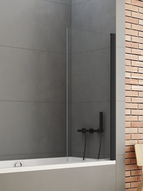 Czarny parawan nawannowy ruchomy 90x140 cm P-0040 New Soleo Black New Trendy