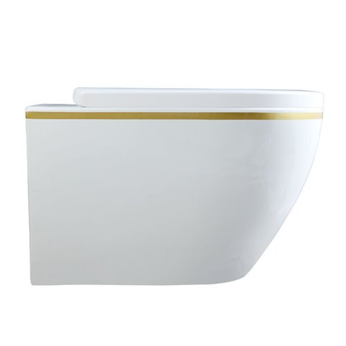 Zestaw podtynkowy kompletny stelaż + miska MIZU-WH-GL-TR-02 + przycisk ST+H GOLD