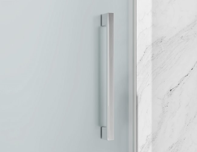 Kabina prysznicowa narożna 105x80 cm szkło 8mm mleczne profile chrom Swiss Liniger