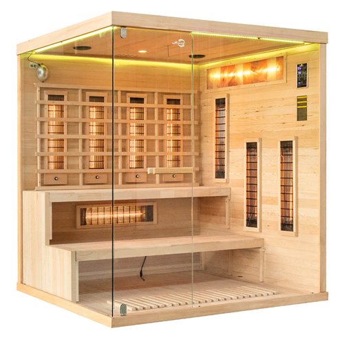 Sauna na podczerwień 4 osobowa + kamienie solne 175X140X200CM MO-EP4RSP Infrared Mazur