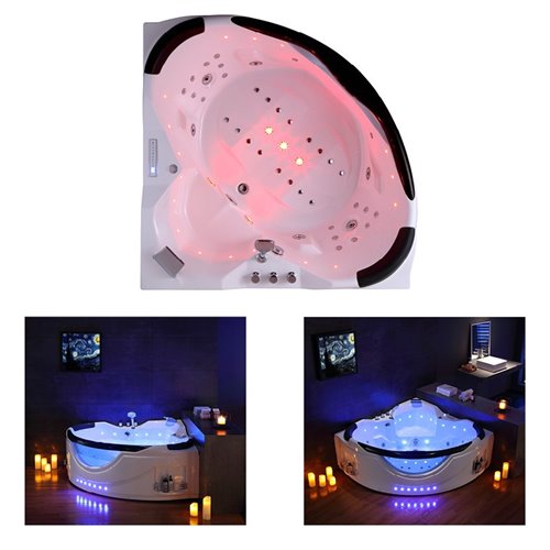 Wanna z hydromasażem narożna 155x155 cm Eos 932 Hydrosan