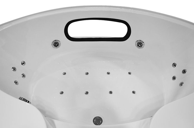 Duża wanno kabina Spa z hydromasażem + sauna parowa 155x155 cm MO-0543