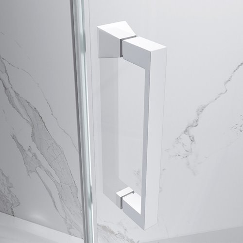 Biała kabina prysznicowa 90x80 prostokątna drzwi pełne uchylne KZ05A