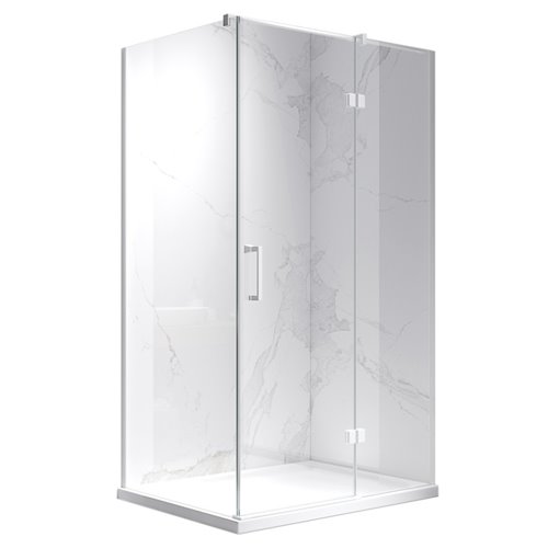 Biała kabina prysznicowa prostokątna drzwi uchylne 110x90 KZ03B