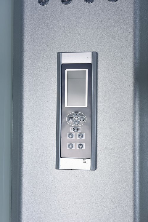 Kabina prysznicowa z hydromasażem półokrągła zabudowana biała 80x80 MO-0513A