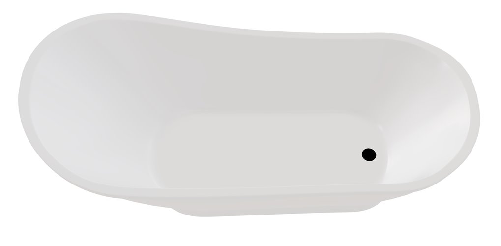 Wanna wolnostojąca 150 cm syfon klik-klak czarny Gloria Besco WMD-150-GLB