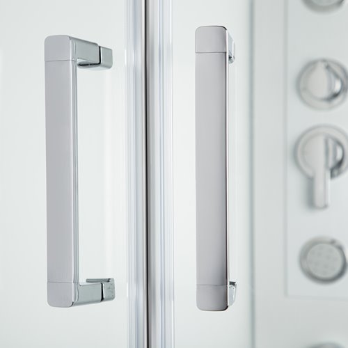 Kabina prysznicowa zabudowana z hydromasażem biała 90x90 Wega WH Kerra