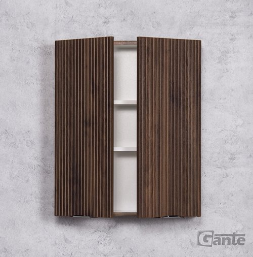 Szafka łazienkowa z lamelami wisząca 60x72 Victa Lamello kolor orzech