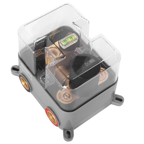 Czarny zestaw prysznicowy podtynkowy z termostatem Lungo Rea