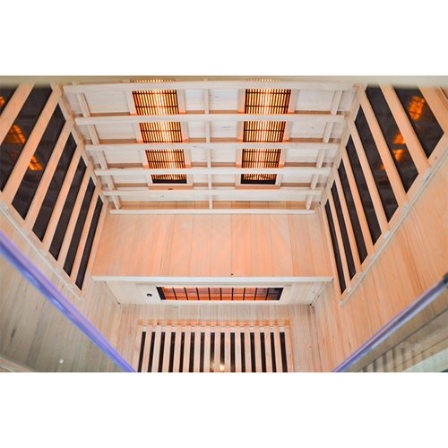 Sauna na podczerwień 3-osobowa 120x105 cm grzejniki kwarcowe i karbonowe Alta2 Infrared