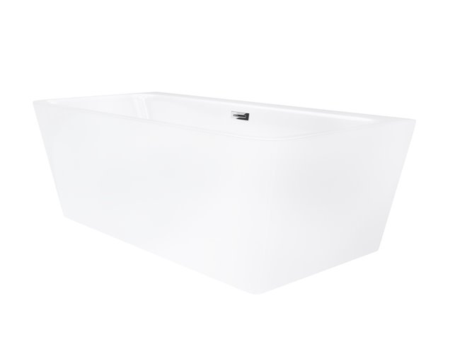 Wanna akrylowa, przyścienna wolnostojąca Iseo Corsan 150 cm korek klik-klak chrom