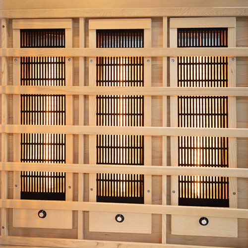 Sauna na podczerwień 3-osobowa 120x120 cm grzejniki kwarcowe i karbonowe Alta6 Infrared