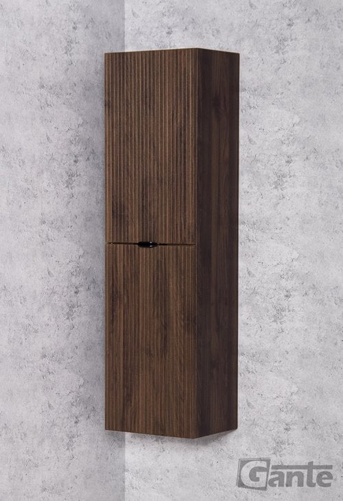 Słupek łazienkowy z lamelami wiszący wysoki 143,5x40 Victa Lamello kolor orzech