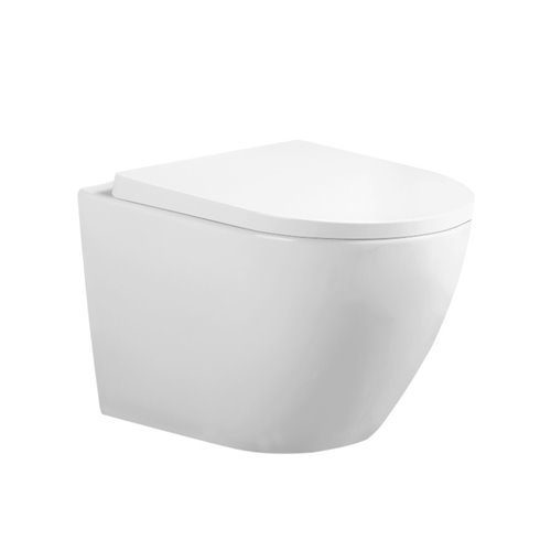 Biała miska wc wisząca Rimless FLOW-WH-TR-02 Tornado Hydrosan