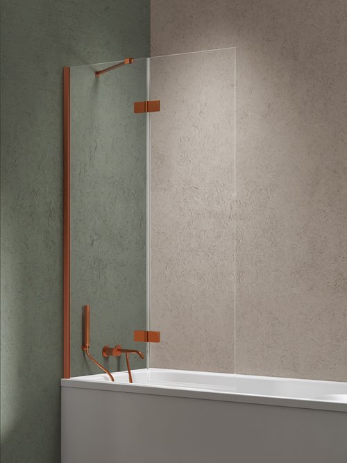 Parawan wannowy kolor miedziany szczotkowany lewy 100x150 P-0251-WL Nesta Copper Brushed New Trendy