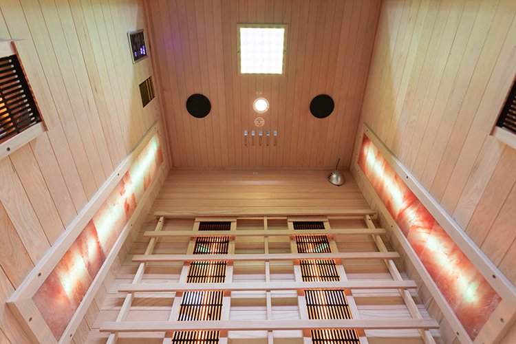 Sauna na podczerwień dwuosobowa panele sól himalajska 120X105X190CM MO-EA2R Infrared Mazur