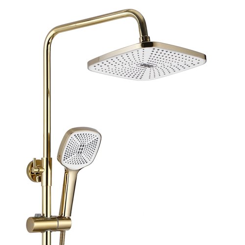 Złoty zestaw prysznicowy z wylewką Argus Rea Gold