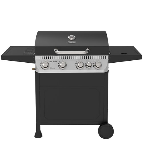 Grill gazowy APOLLO-C kolor czarny ruszt żeliwny moc 14,5 kW + pokrowiec + palnik boczny