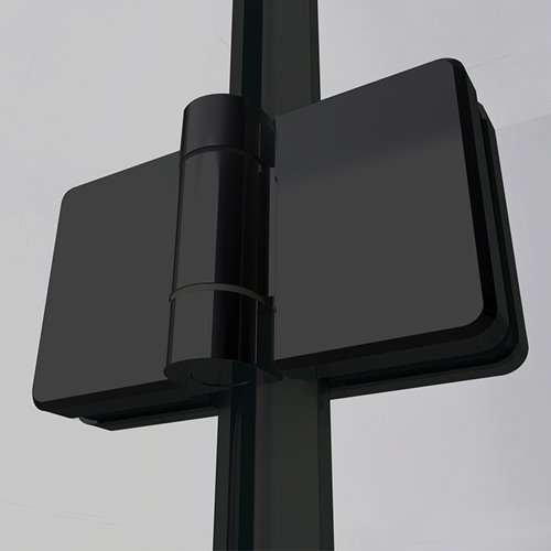 Kabina prysznicowa drzwi składane czarna prostokątna 110x90 KZ13B