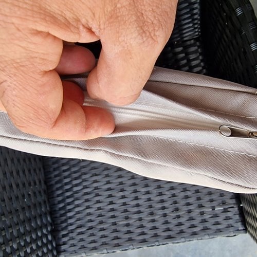 Meble ogrodowe z technorattanu sofa, stół, fotele zestaw Lagos