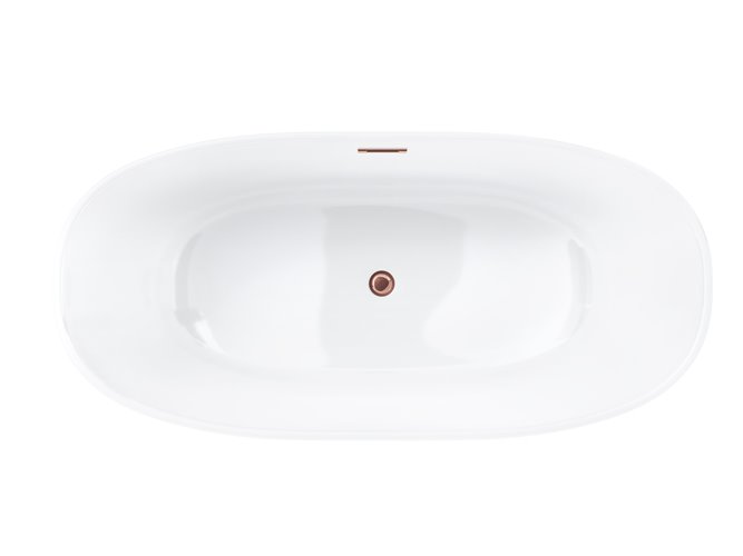 Wanna akrylowa, wolnostojąca Salina Corsan 170 cm korek klik-klak miedziany