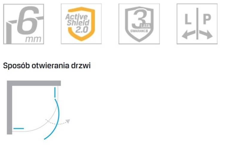 Kabina półokrągła 90x90 K-0469 New Komfort Black New Trendy