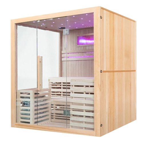 Sauna sucha fińska piec 6 KW Harvia BC60 + kamień solny 180X160X200CM MO-EA4-II Mazur