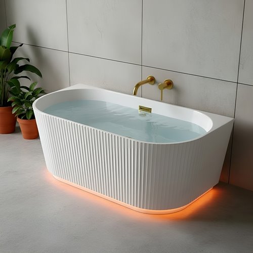 Wanna wolnostojąca przyścienna korek złoty 170 cm Carlo Led Hydrosan