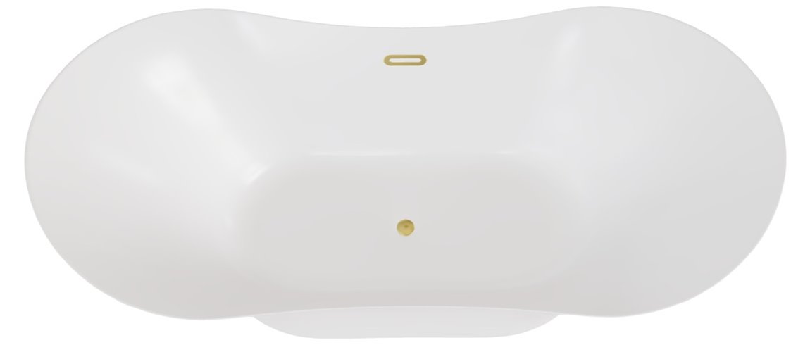 Wanna wolnostojąca 170 cm korek klik-klak złoty Amber Besco WAS-170-ABZ