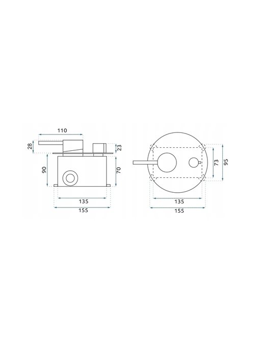Zestaw prysznicowy podtynkowy box Argon Rea miedź szczotkowana