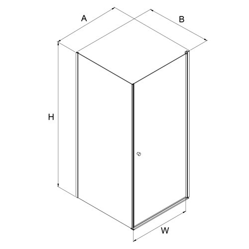 Czarna kabina prysznicowa prostokątna 90x80 Superia Black New Trendy K-0801