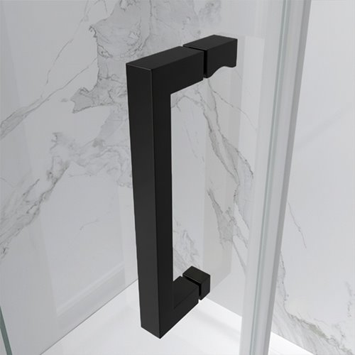 Czarna kabina prysznicowa prostokątna 100x80 szkło 8 mm ZES-KZ22A-BL-100X80