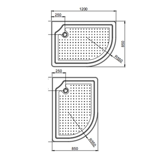Kabina prysznicowa zabudowana na niskim brodziku 120x85 z sauną Monako Prawa