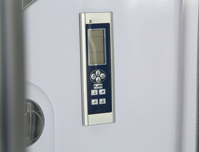 Duża wanno kabina Spa z hydromasażem + sauna parowa 155x155 cm MO-0543