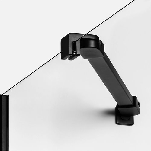 Czarna kabina prysznicowa drzwi uchylne 80x80 EXK-4972 Reflexa Black New Trendy