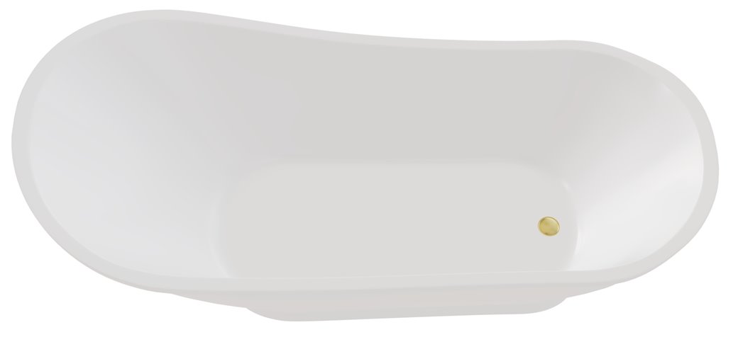 Wanna wolnostojąca 150 cm syfon klik-klak złoty Gloria Besco WMD-150-GLG