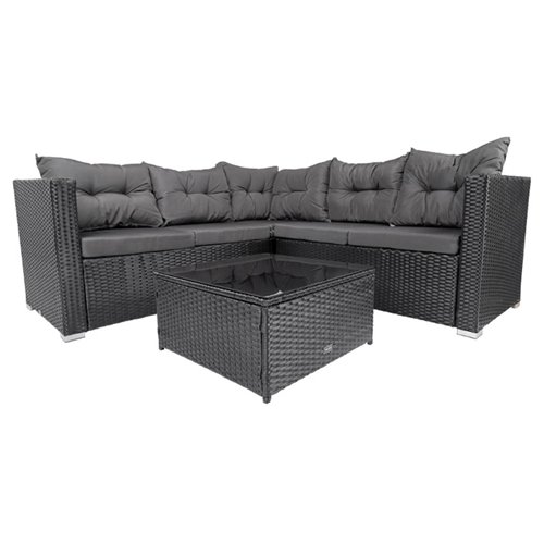 Zestaw mebli ogrodowych z technorattanu narożnik tarasowy Salto